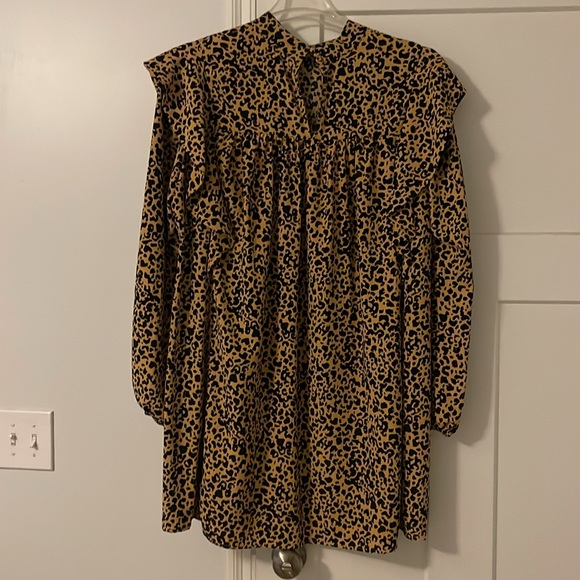 Long sleeve mini cheetah dress - Picture 2 of 3